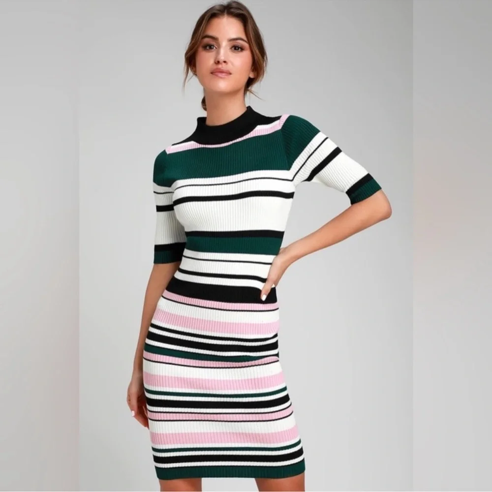 Lulu's Multicolor Striped Mini Dress - Picture 2 of 4
